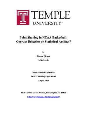 Point shaving in NCAA Men’s Basketball: Behavioral finance, .